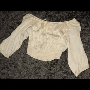 Boho off the shoulders crop top blouse